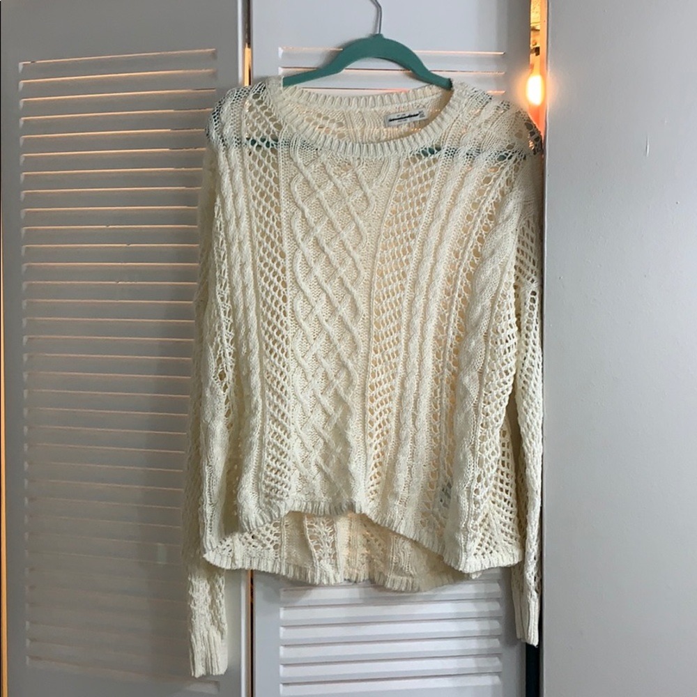 White thin sweater